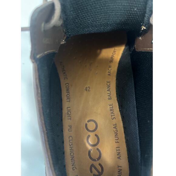 Ecco Helsinki brown bicycle toe lace-up, leather casual oxford shoes, size 42 main image 6